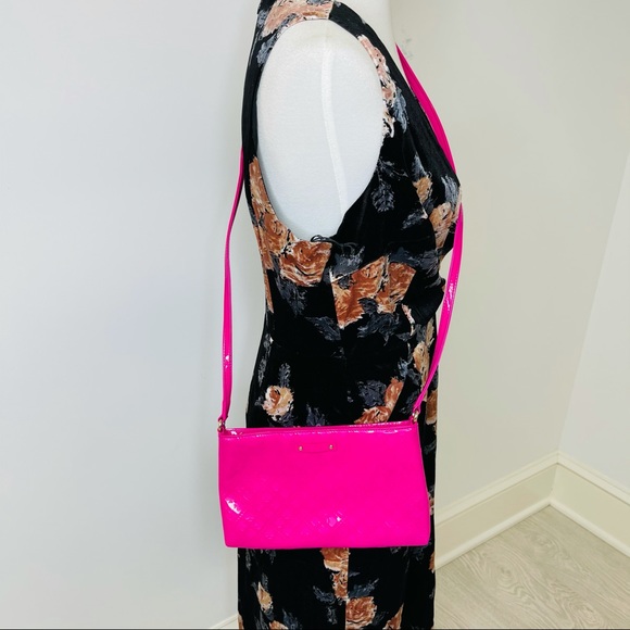 Kate Spade Hot Pink Patent Emerald Ave Crossbody - Picture 2 of 15